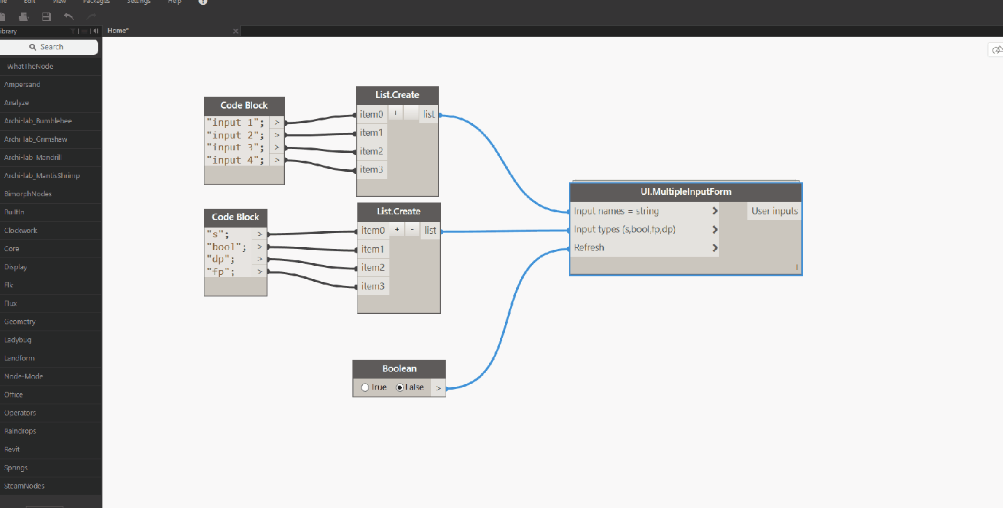 Multi User Input Form with Dynamo – data|shapes