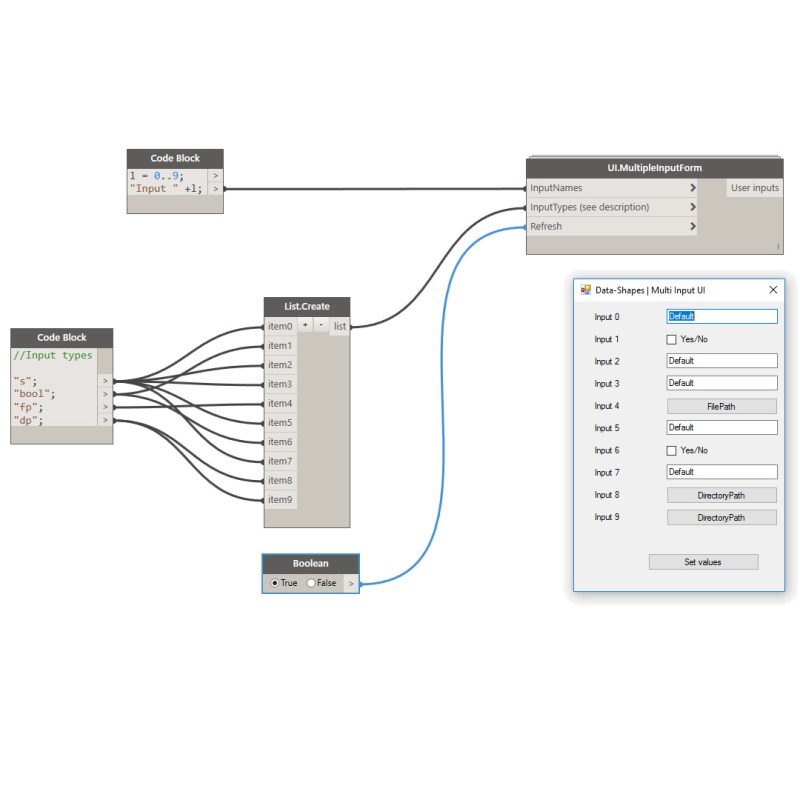 Multi User Input Form with&nbsp;Dynamo