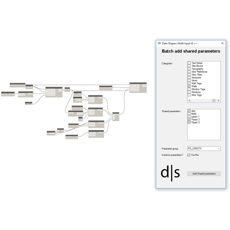 Batch add shared parameters from .txt file with UI.MultipleInputForm ++